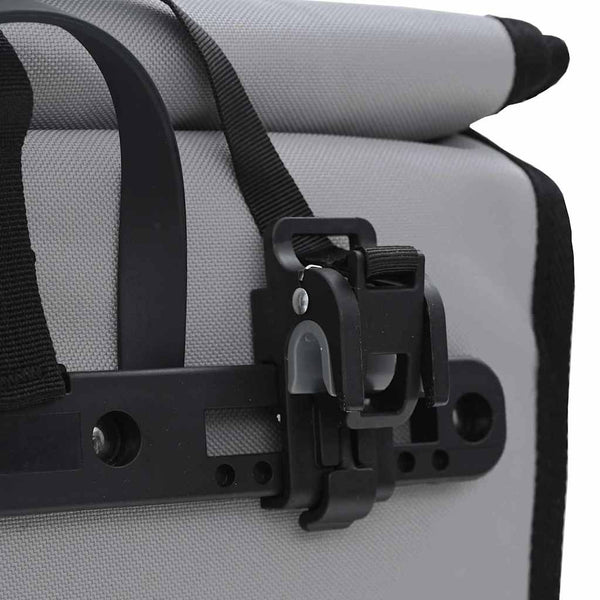 Graue Fahrradtasche, 34x16x59 cm