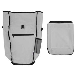 Graue Fahrradtasche, 34x16x59 cm