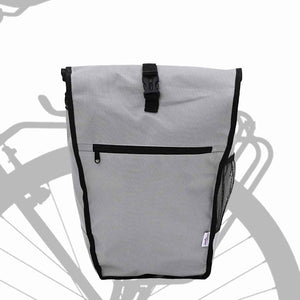 Graue Fahrradtasche, 34x16x59 cm