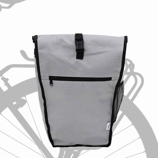 Graue Fahrradtasche, 34x16x59 cm