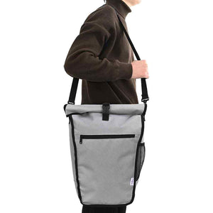 Graue Fahrradtasche, 34x16x59 cm