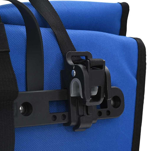Blaue Fahrradtasche, 34x16x59 cm