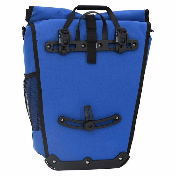 Blaue Fahrradtasche, 34x16x59 cm