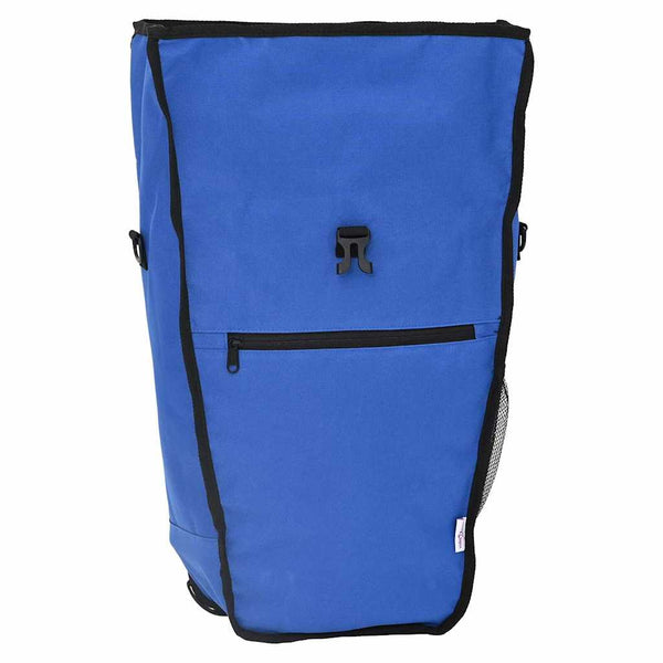 Blaue Fahrradtasche, 34x16x59 cm