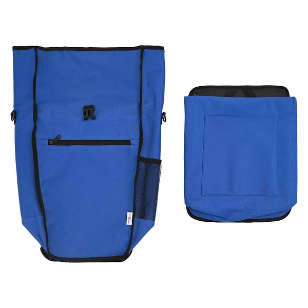 Blaue Fahrradtasche, 34x16x59 cm