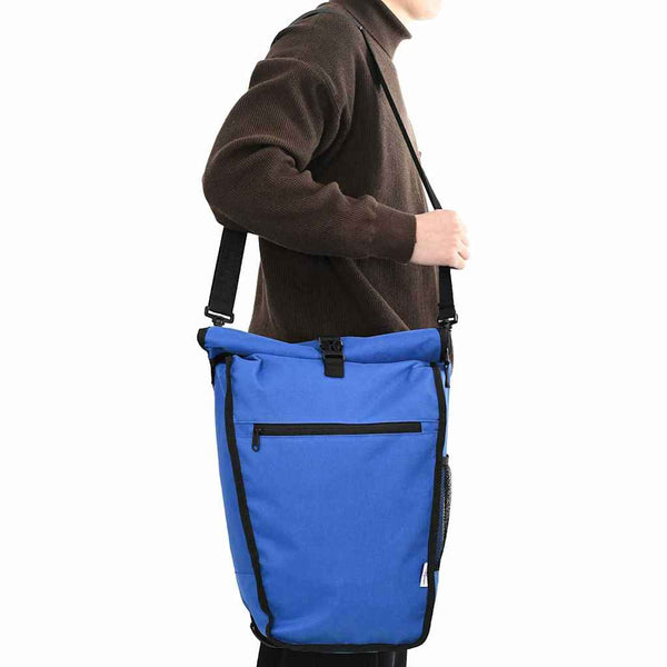 Blaue Fahrradtasche, 34x16x59 cm