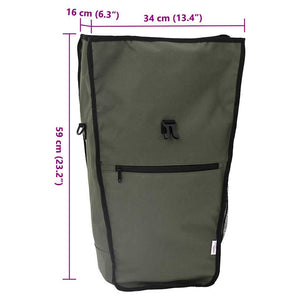 Fahrradtasche Oliv Polyester 34x16x59cm