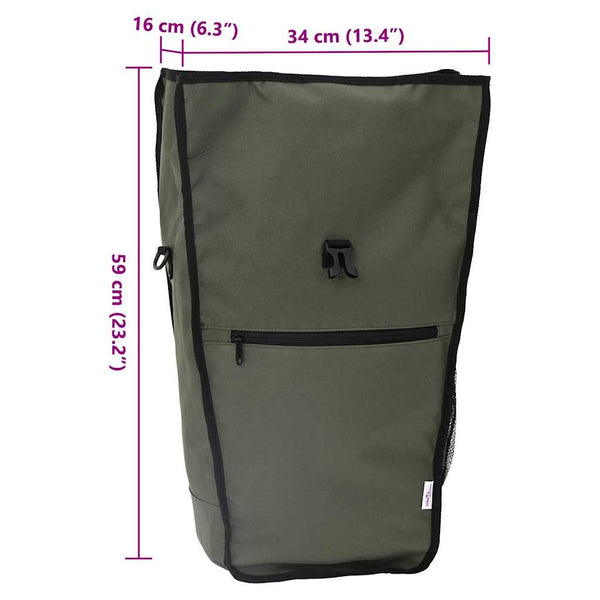 Fahrradtasche Oliv Polyester 34x16x59cm