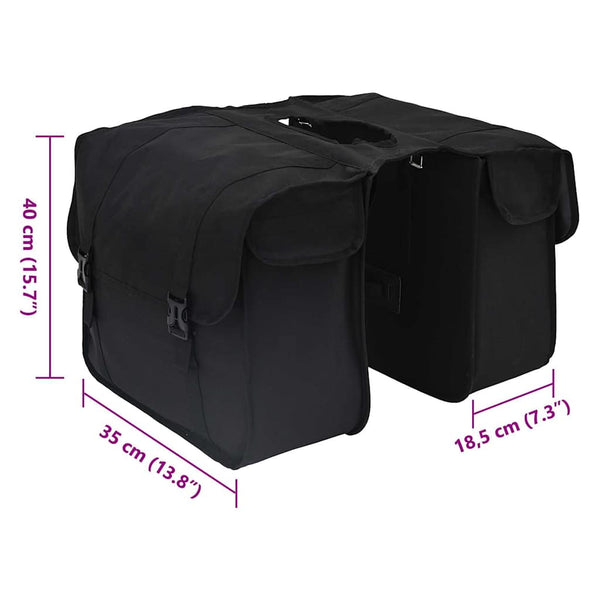 Fahrradtasche Schwarz Polyester 40x18,5x35 cm