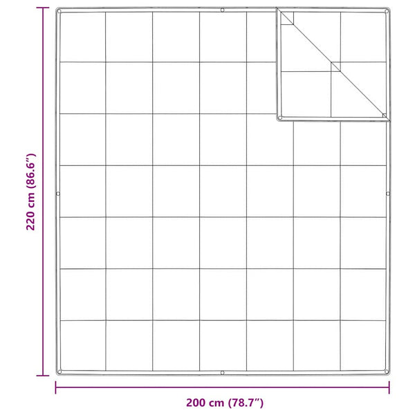 2-in-1 Feder Bettdecke 200x220 cm Weiß