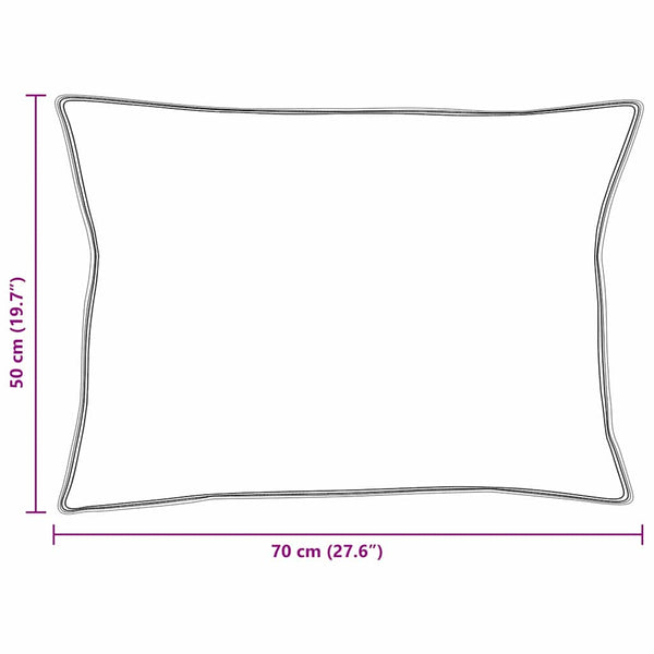 vidaXL Oreiller avec taie Blanc 50 x 70 cm Coton