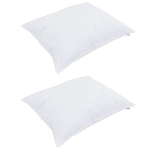 Kopfkissen 2er Set Weiß 30x50 cm