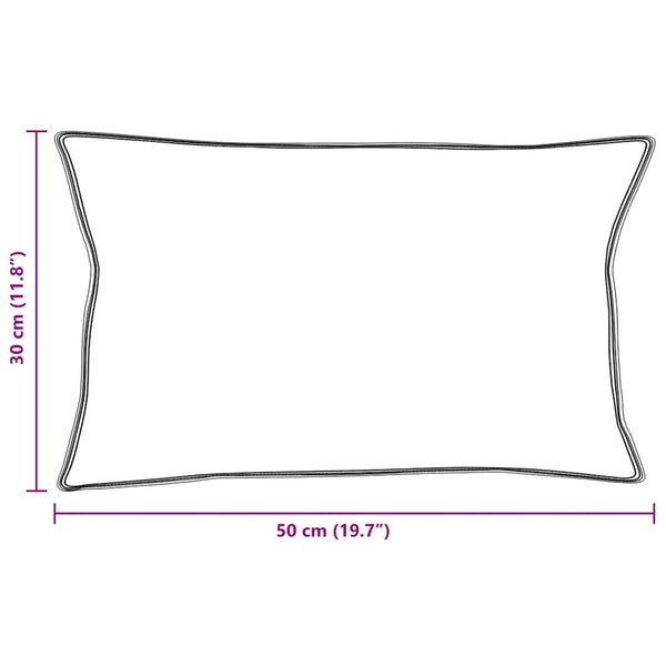 Kopfkissen 2er Set Weiß 30x50 cm