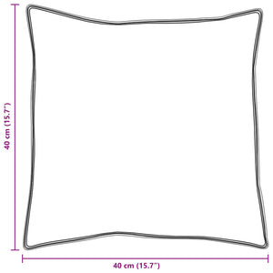 vidaXL Lot de 2 oreillers 40 x 40 cm Blanc Coton