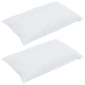 Kopfkissen 2er Set Weiß 40x80 cm