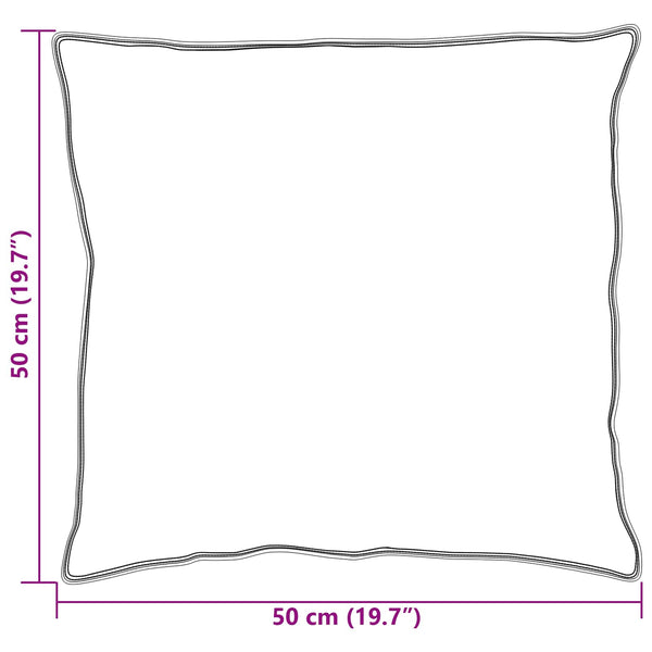 vidaXL Oreillers avec coussins 2 pcs Blanc 50 x 50 cm Coton