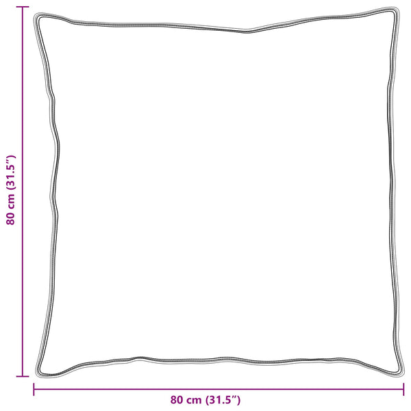 Kopfkissen 2er Set Weiß 80x80 cm Baumwolle