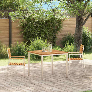 Akazienholz Gartenstühle 2er Set