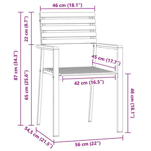 Akazienholz Gartenstühle 4er Set