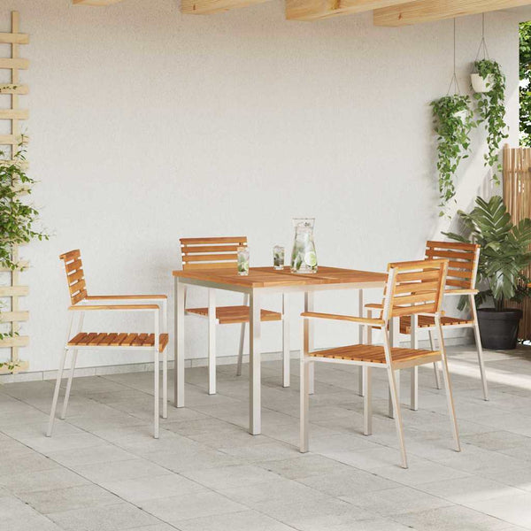 Teak Gartenstuhl 4er Set, geölt
