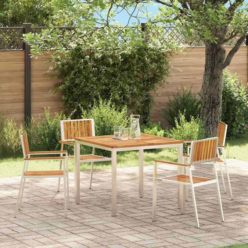 Gartenstühle 4er Set Akazienholz Braun