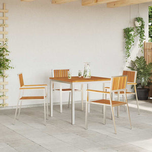 Gartenstühle 4er Set Akazienholz Braun