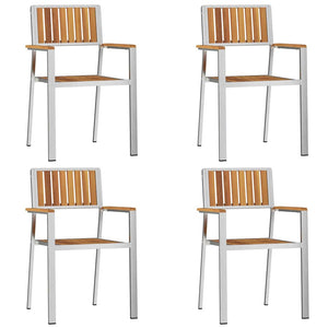 Gartenstühle 4er Set Akazienholz Braun