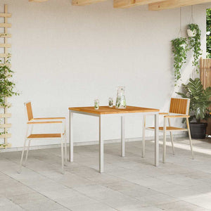 Gartenstühle 2er Set, Teakholz Braun