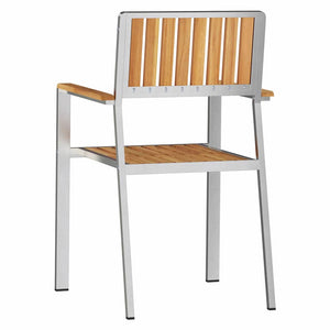 Gartenstühle 2er Set, Teakholz Braun