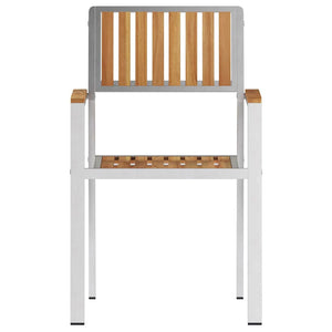Gartenstuhl 4er Set Braun Teakholz