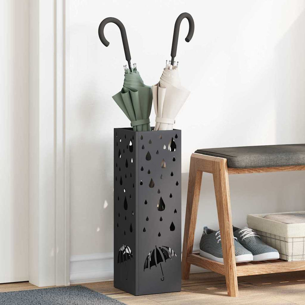 Schirmständer Schwarz Metall 49cm