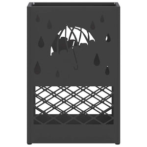 Schirmständer Schwarz Stahl 28x12x41cm