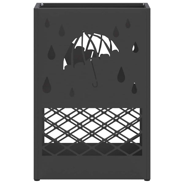 Schirmständer Schwarz Stahl 28x12x41cm