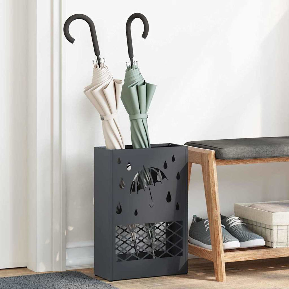 Anthrazit Sonnenschirmhalter Stahl 28x12x41cm
