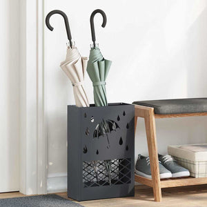 vidaXL Support de parasol anthracite 28 x 12 x 41 cm acier