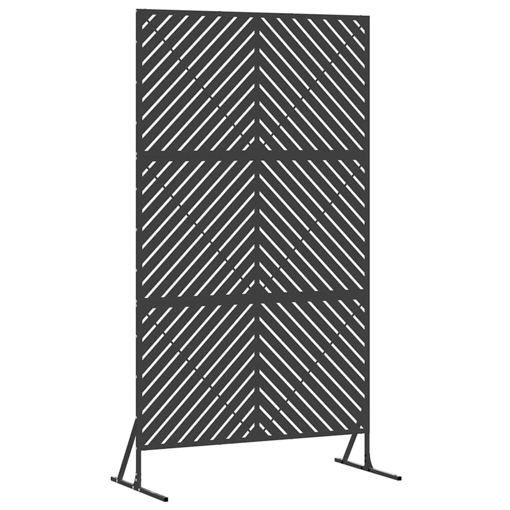 Schwarzer Stahl Sichtschutz 100x50x180cm