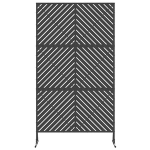 Schwarzer Stahl Sichtschutz 100x50x180cm
