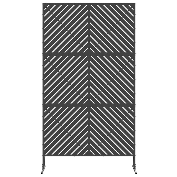 Schwarzer Stahl Sichtschutz 100x50x180cm
