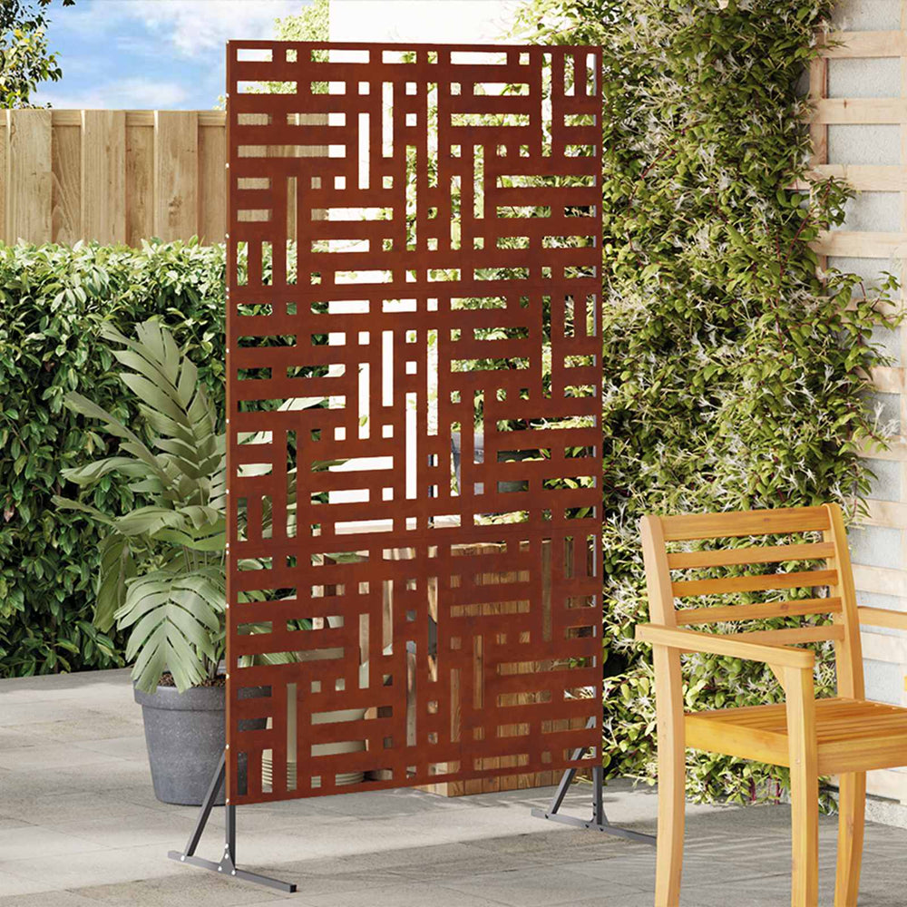Grauer Sichtschutz aus Stahl, 100x50x180 cm