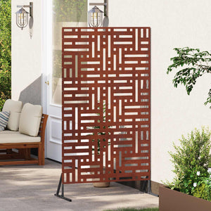 Grauer Sichtschutz aus Stahl, 100x50x180 cm