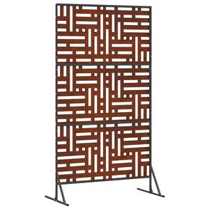 Grauer Sichtschutz aus Stahl, 100x50x180 cm