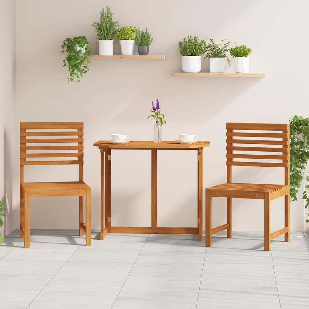 vidaXL Chaises de jardin 2 pcs Marron 50 x 50 x 91 cm Bois d'acacia massif