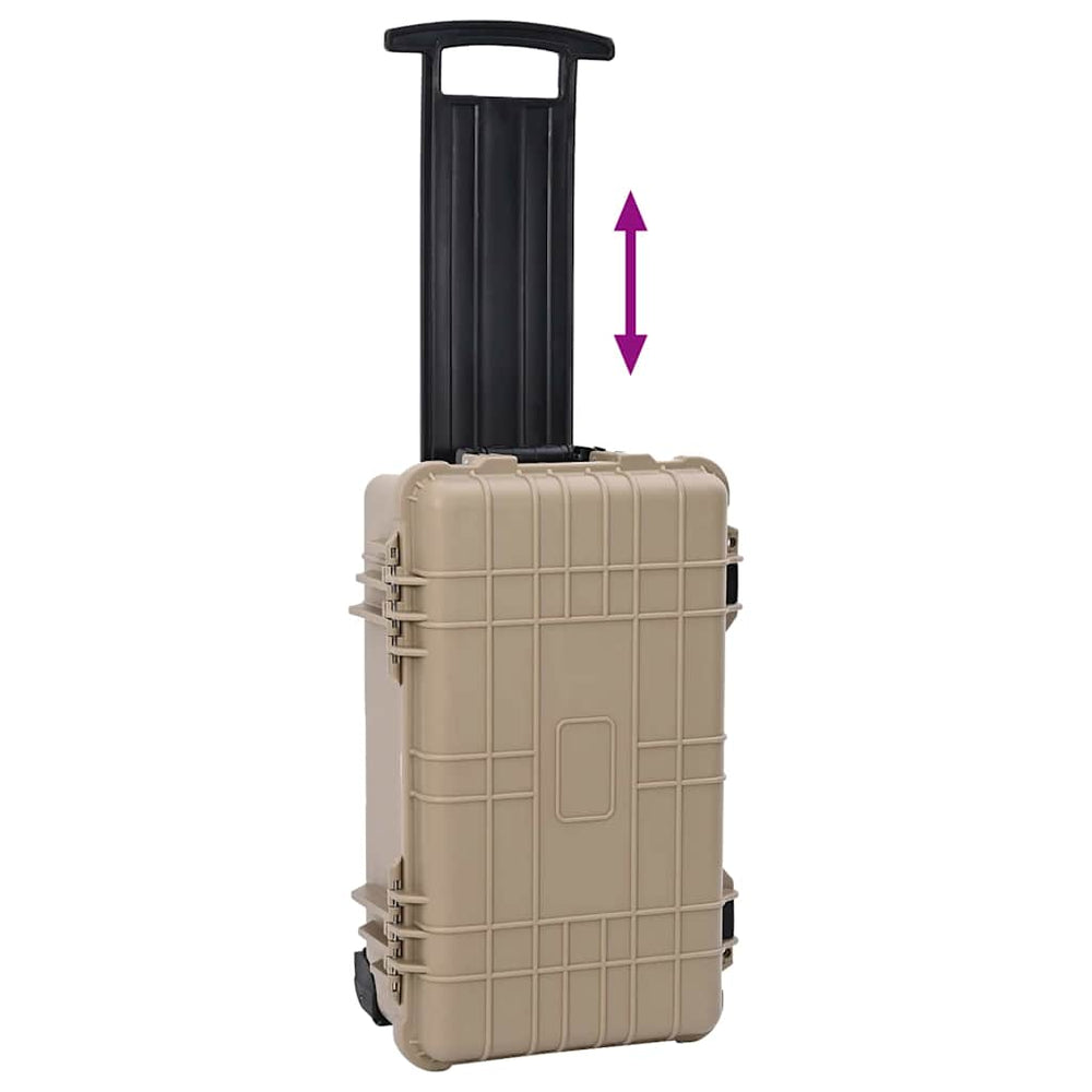 vidaXL Hard Suitcase Sand 56 x 35 x 23 cm Polypropylene and ABS