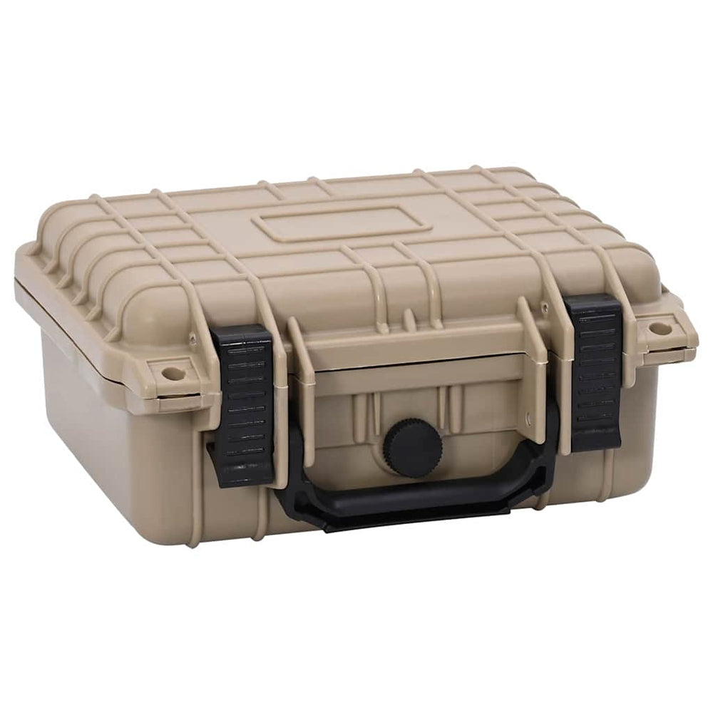 vidaXL Hardside Suitcase Sand 27 x 24.5 x 12.5 cm Polypropylene and ABS