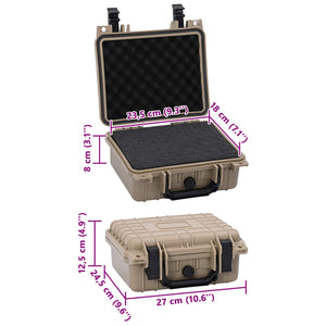 Hardschalenkoffer Sand, 27x24,5x12,5 cm