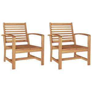 Teak Stühle 2er Set Braun