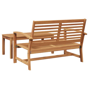 Gartenbank und Tisch Set Teak Massivholz Braun