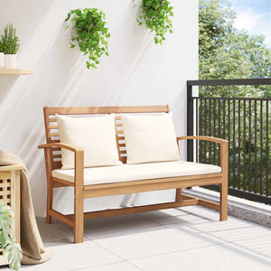 Teak Bank Braun Creme 110cm