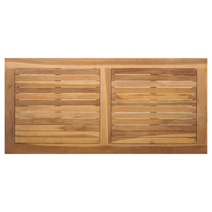 Gartenbank & Tisch Set mit Polster, Braun/Creme