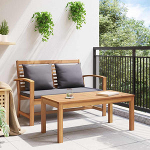 Teak Bank Braun/Dunkelgrau 110cm